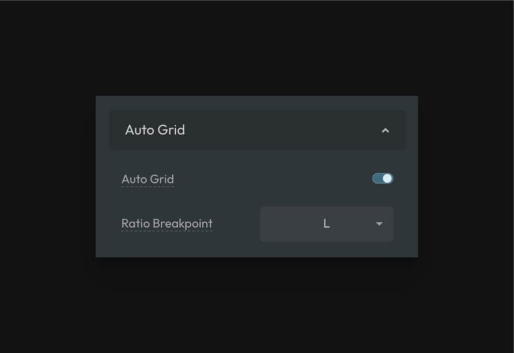 Auto Grid Options