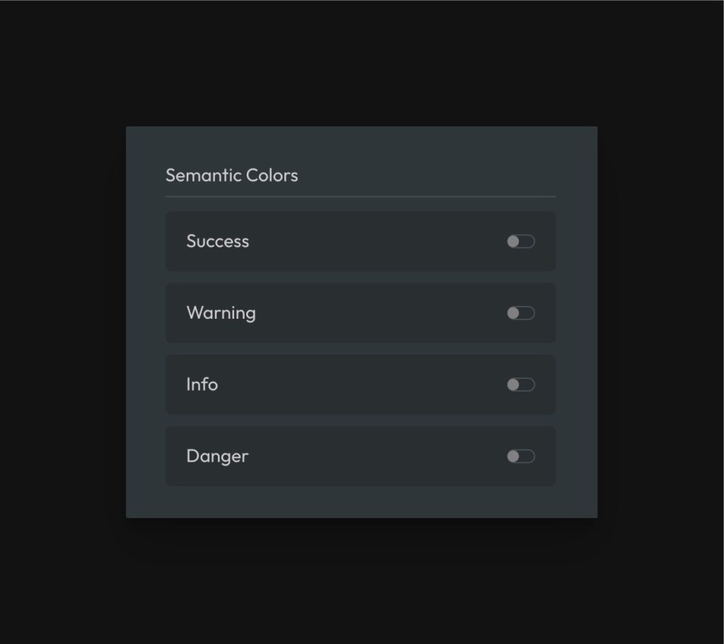 Semantic Color Dashboard