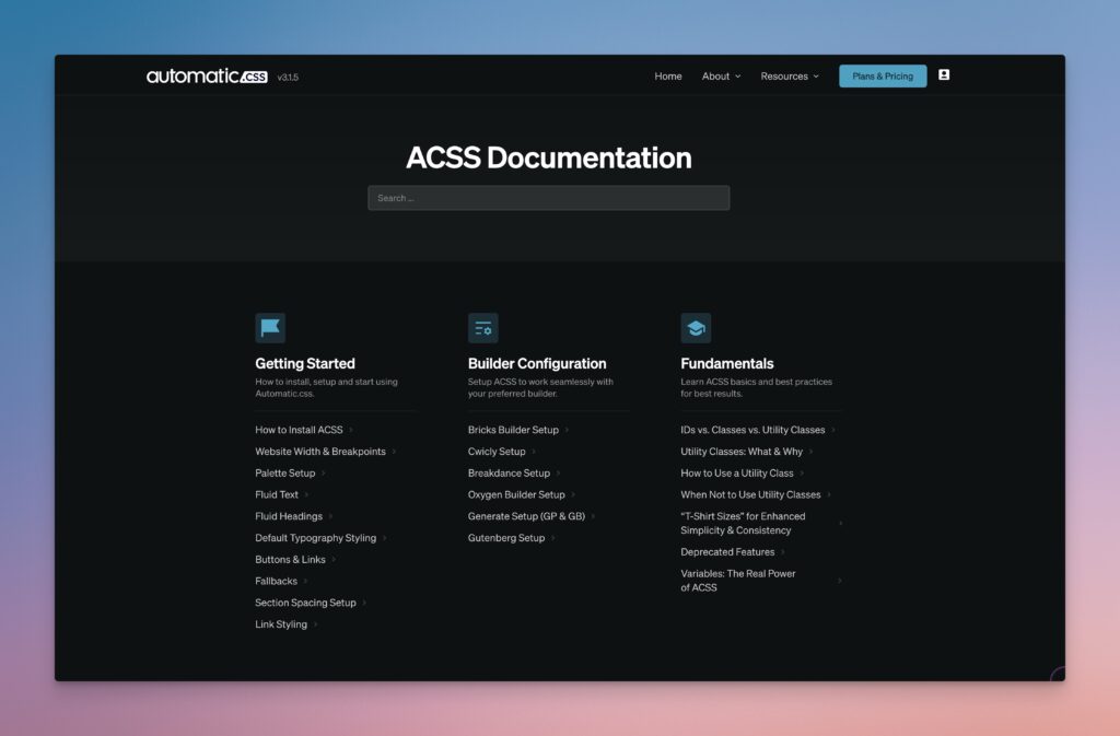 ACSS Documentation Center