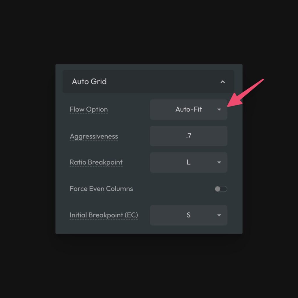 Auto Grid Flow Feature